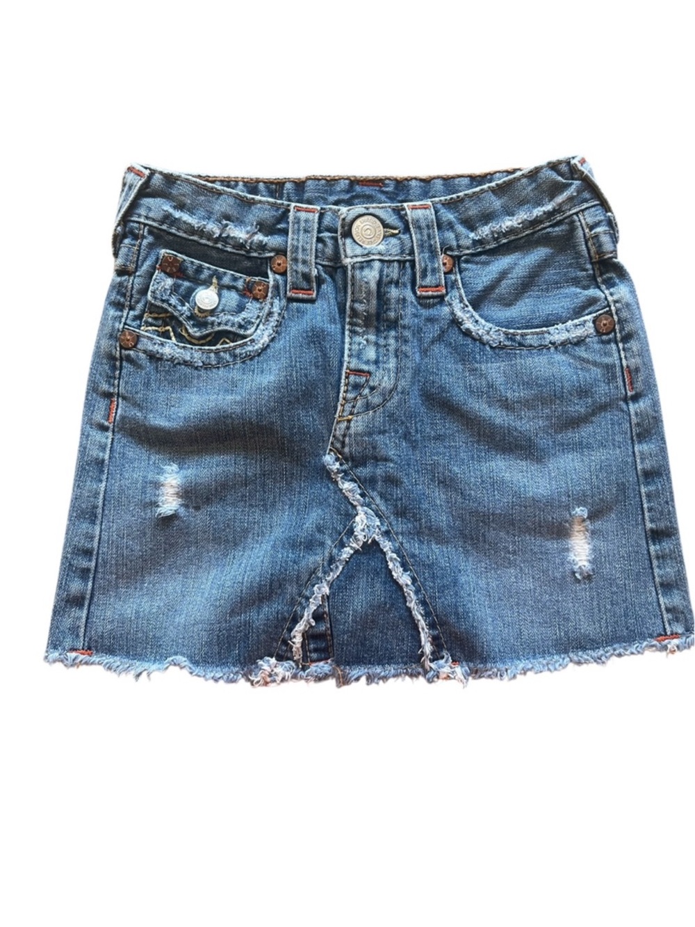 True Religion Lola Girls
Distressed Mini Skirt Size 8